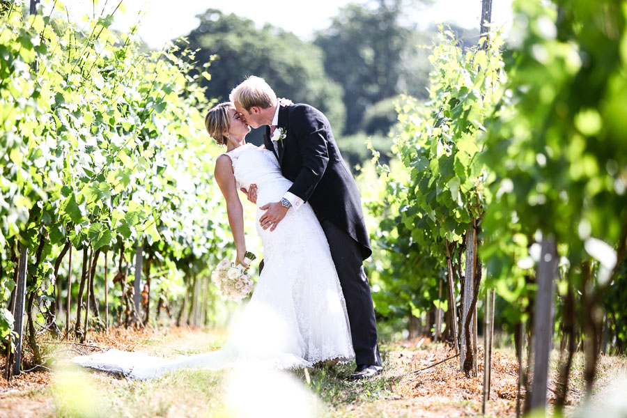 English Oak Vineyard bride and groom