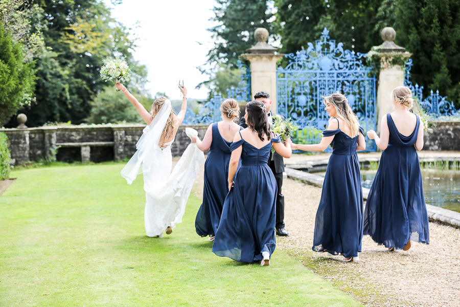 Bridesmaids photographed by a Dorset wedding photographer