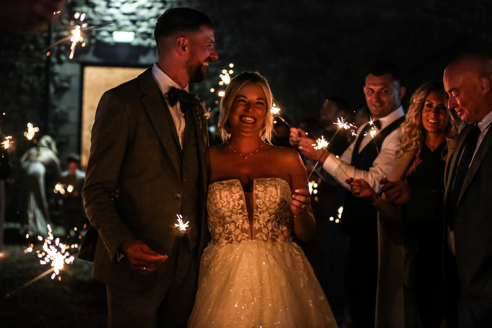 wedding day sparklers
